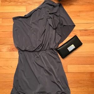 Ruby ROX: One Shouldered Gray Dress!